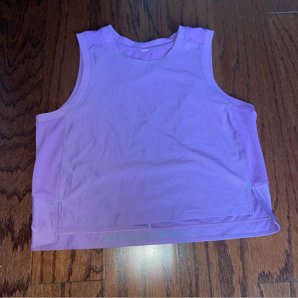 lululemon tank Purple cropped loose fit